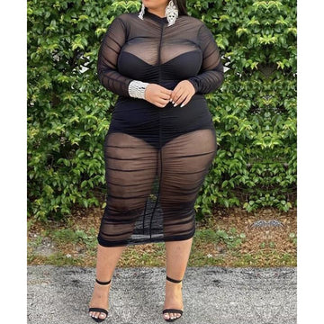 Sexy Mesh Maxi Dress