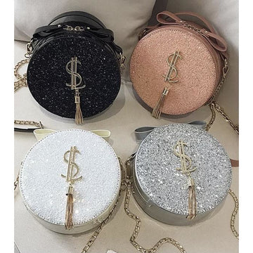 Glitter Me Cross body circle bag